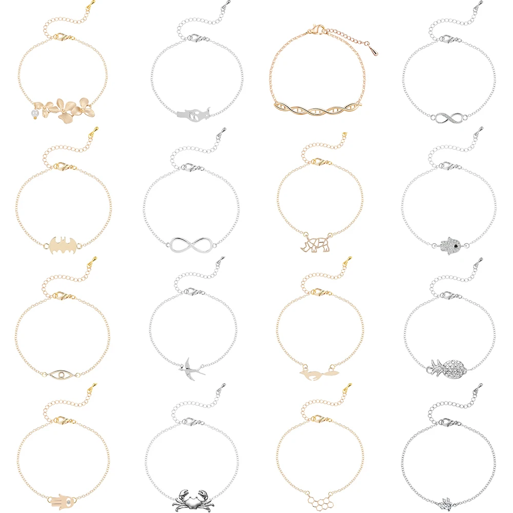 

Todorova Women Bracelet Honeycomb DNA Hamsa Orchid Flower Infinity Molecule Charm Female Bracelet Jewelry Wholesale