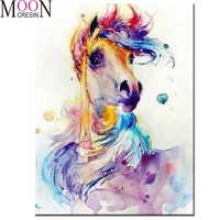 colored horse 5d diy diamond painting new full square round diamond embroidery cross stitc top office arts home decor