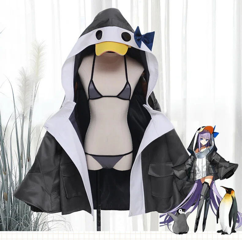 Аниме FGO Fate Grand Order Пингвин Meltlilith косплей костюм для женщин с капюшоном для плавания купальный костюм сексуальные комбинезоны Купальники Купальник