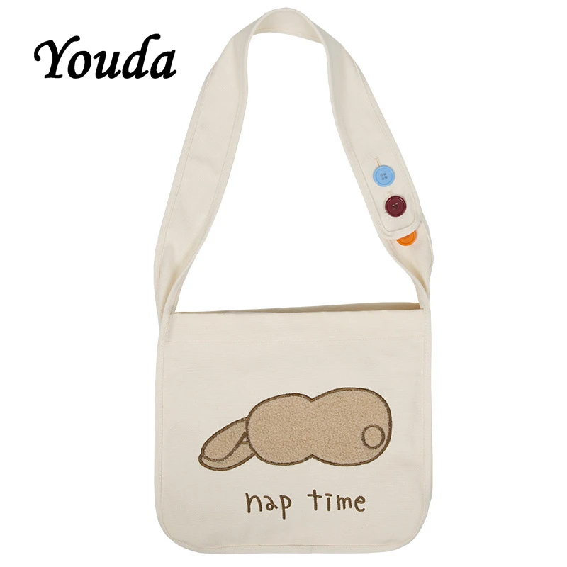 Youda оригинальный стиль женская милая плюшевая вышитая сумка на плечо большая