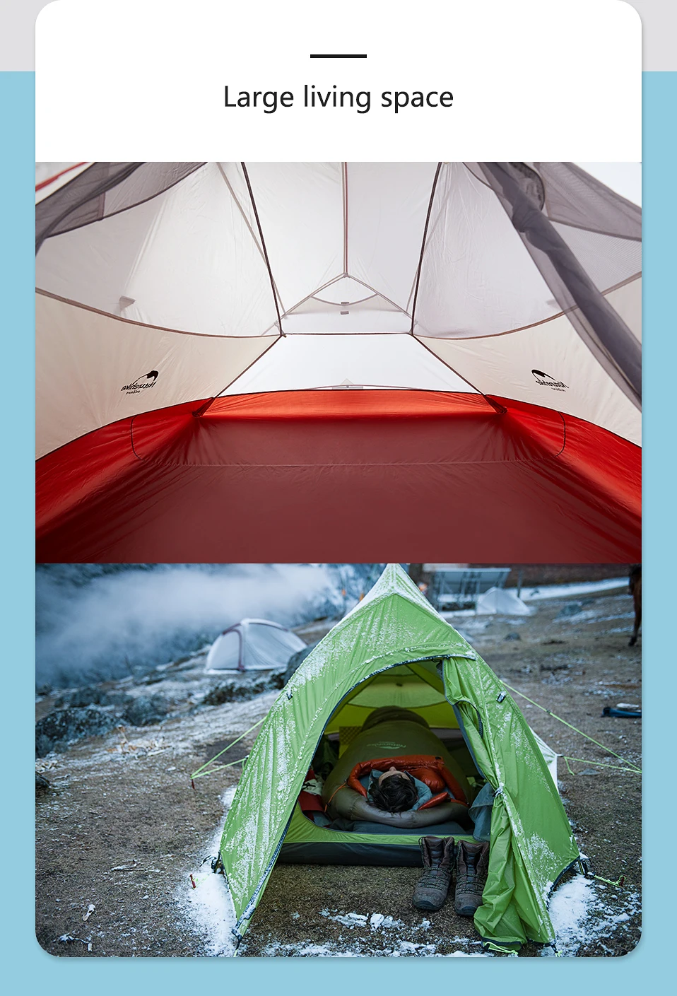 Серия Naturehike Cloud Up, Ультралегкая походная палатка, водонепроницаемая, походная палатка 1,2, 3 человека, альпинистская палатка с бесплатным ковриком