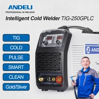 andeli 110v220v cold welding machine tig 250gplc 5 in 1 tig cold pulse clean gold silver welding tig welder tig welding machine