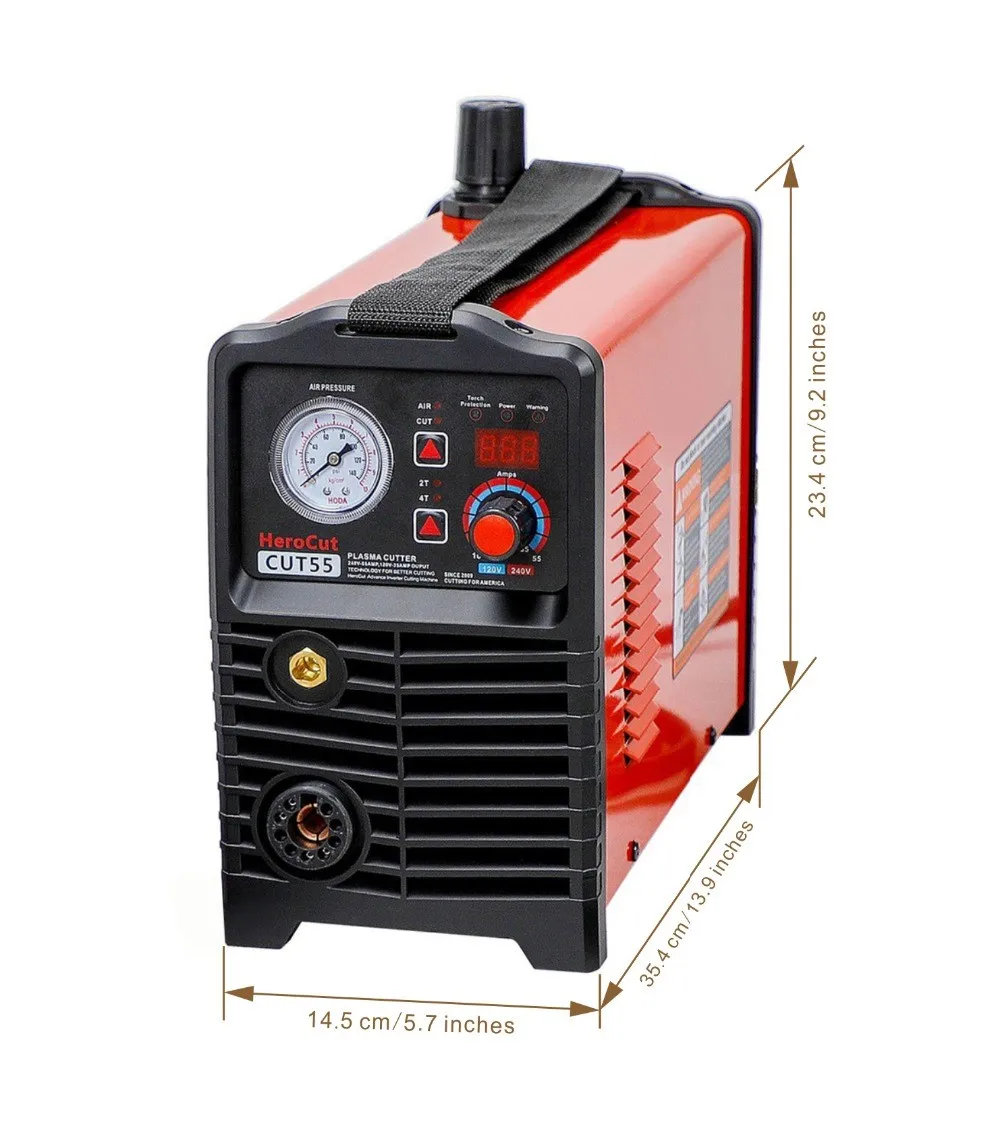 Плазменный резак с ЧПУ IGBT lcd цифровой CNC Pilot Arc Non-HF Cut55GP двойное напряжение 120 В/240 в, режущий станок работает со столом с ЧПУ