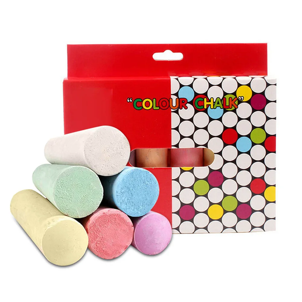 

6/12 Pcs/lot Dustless Chalk Pen Drawing Chalks For Blackboard 6 Colors Stationary Office School Supplies Accessories