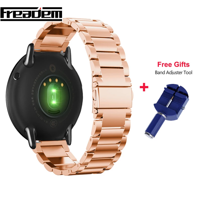 22 мм металлический ремешок из нержавеющей стали для Xiaomi Huami Amazfit ремешок для часов сменный металлический браслет для Amazfit Pace Stratos 2 ремешок