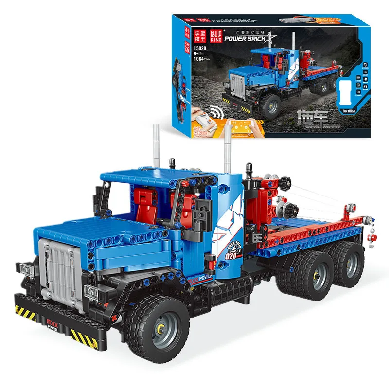 

1064 Pcs Mould King Engineering Trailer Building Block Remote Control Car Model Assembled Bricks For 8-18 Years Children's Toys