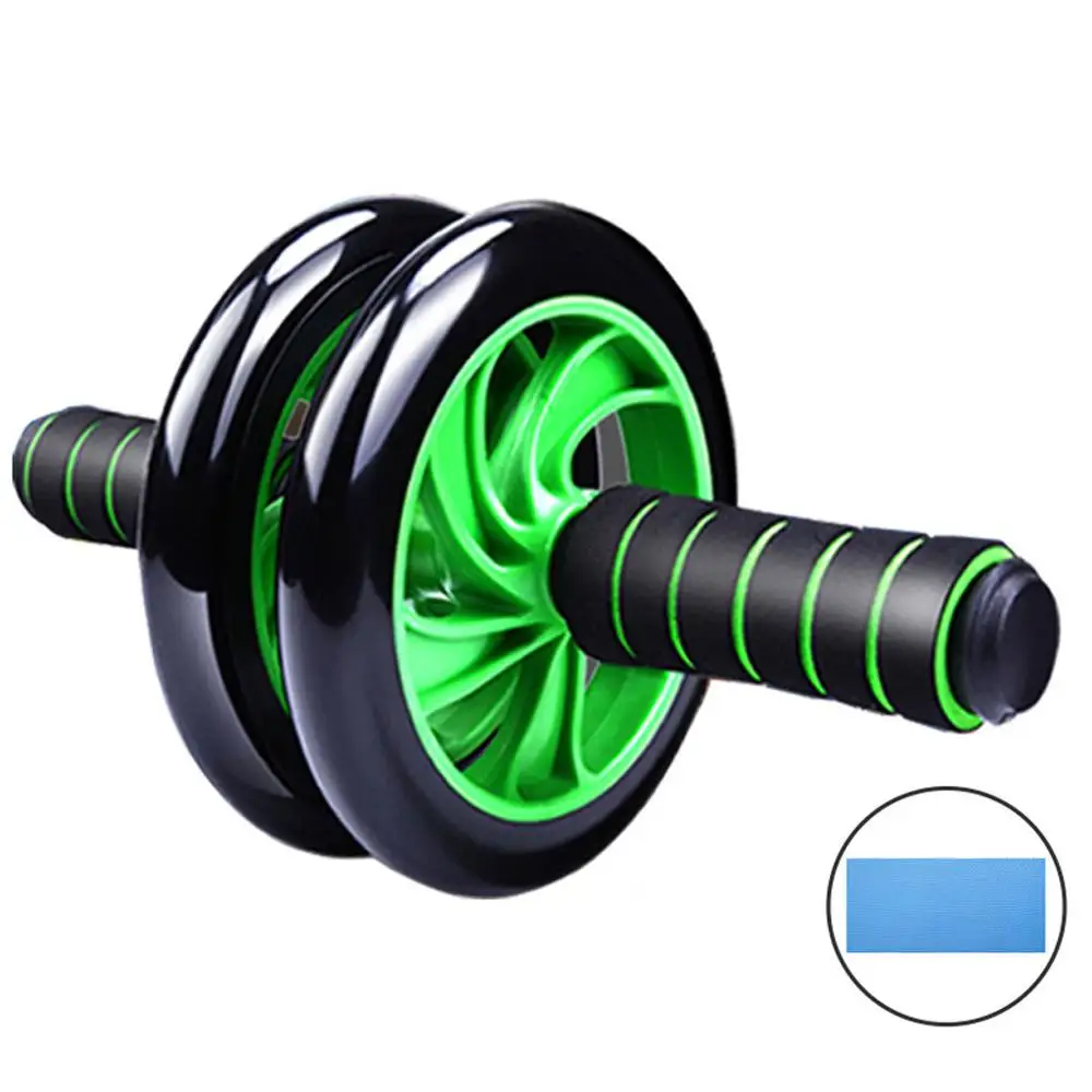 Ab роликовое колесо двойное для упражнений с пенопластовой ручкой abs упражнение