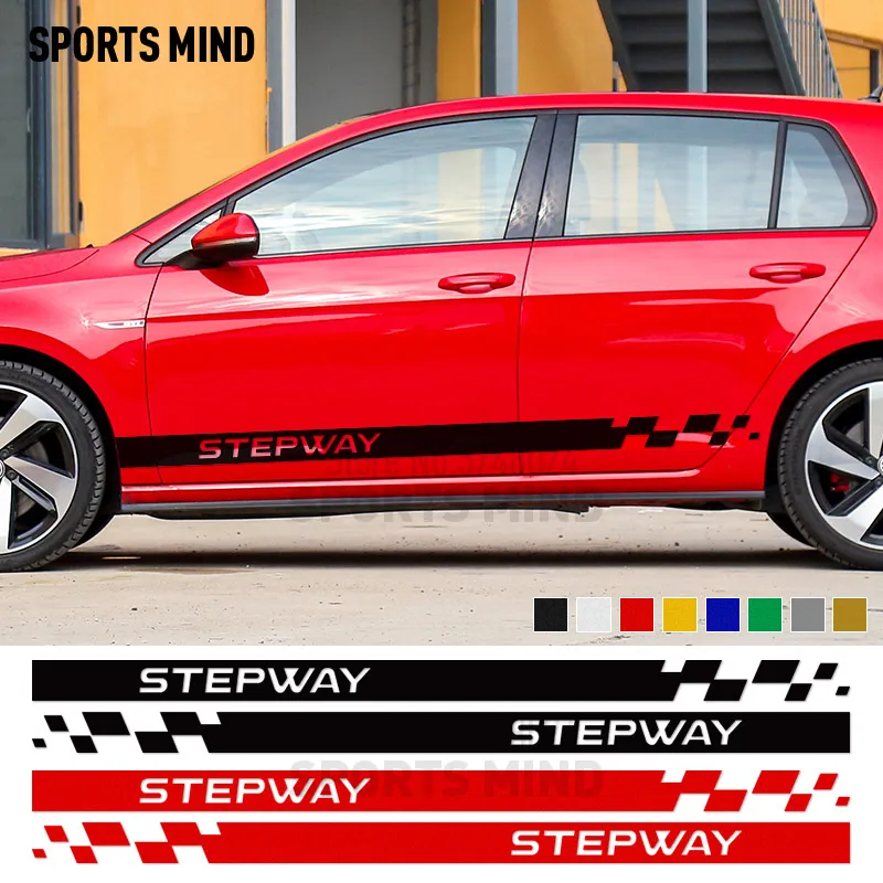 1 пара виниловых наклеек на дверь и боковую полоску автомобильные наклейки для