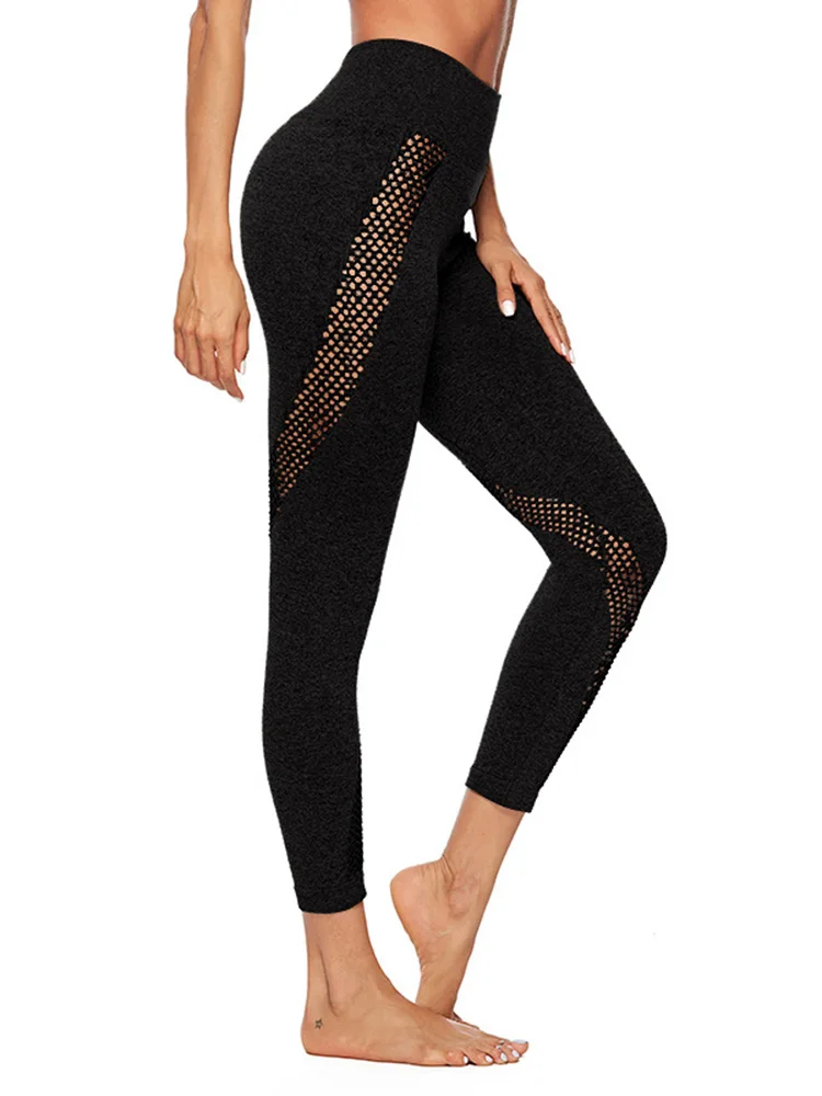 Леггинсы для фитнеса женские бесшовные леггинсы тренировок штаны с высокой