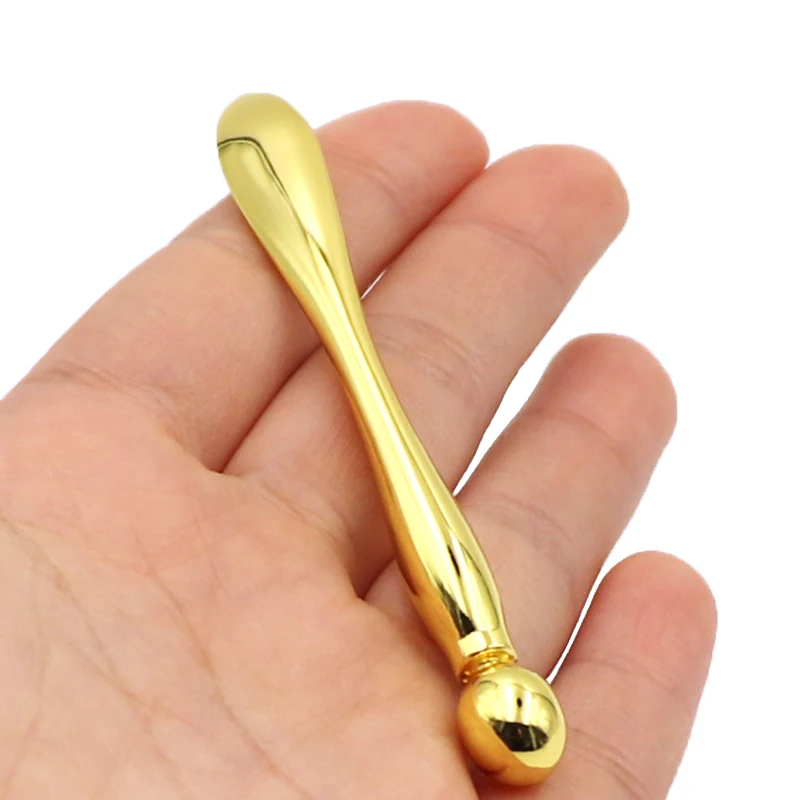 1pc Eye Cream Mixing Spatula Scoop Facial Mask Spoon Gold Alloy Metal Cosmetic Spatulas Anti Wrinkle Massage Sticks Makeup Tool | Красота и