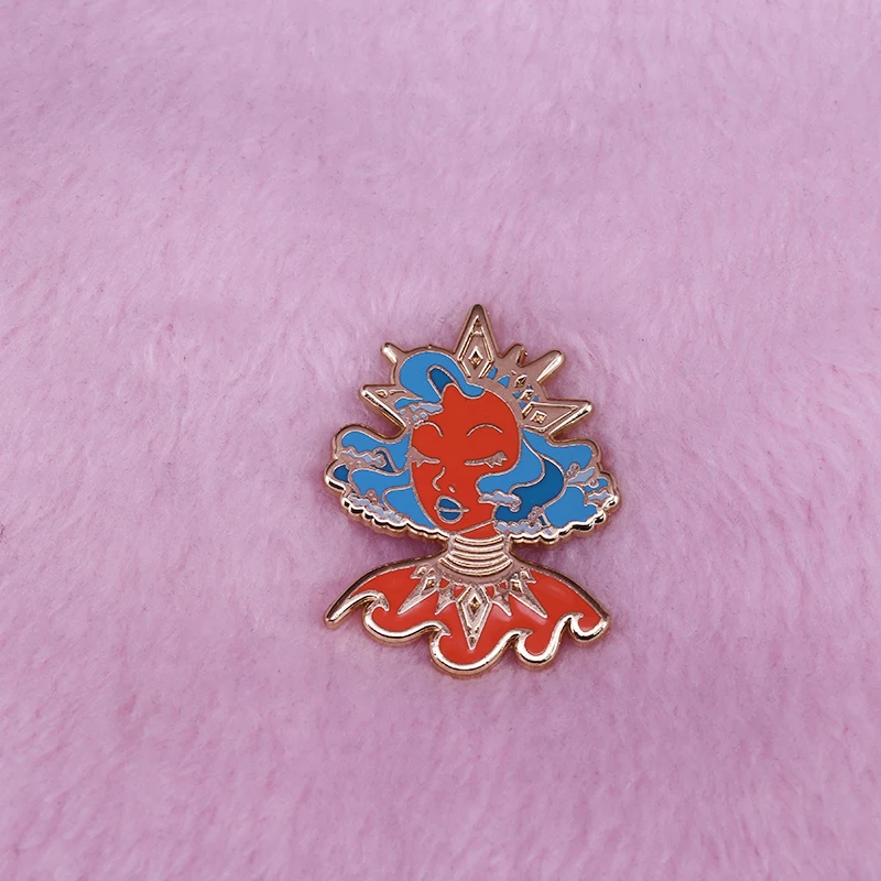 Красивая Леди моря лацкан заколка элегантная богиня вечеринка | Украшения и