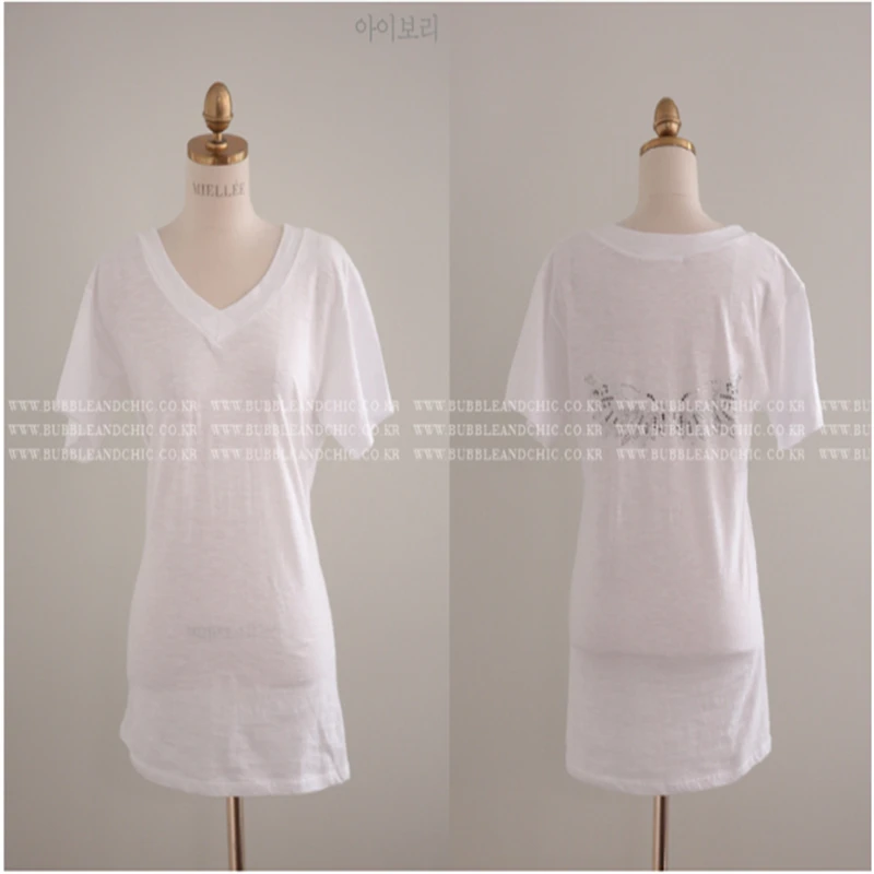 Женская белая футболка с коротким рукавом летняя свободная хлопковая Футболка