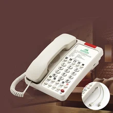 Corded Telephone, Hotel Wired Corded Landline Desktop Phone, 10 Fast Dialing Buttons, Speaker, Adjustable Ringtone, Mute, Redial