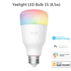 Умсветодиодный Светодиодная лампа Yeelight 1S YLDP13YL, яркая, 800 люмен, 8,5 Вт, E27, лимонный цвет, умная лампа для умного дома App, белыйRGB