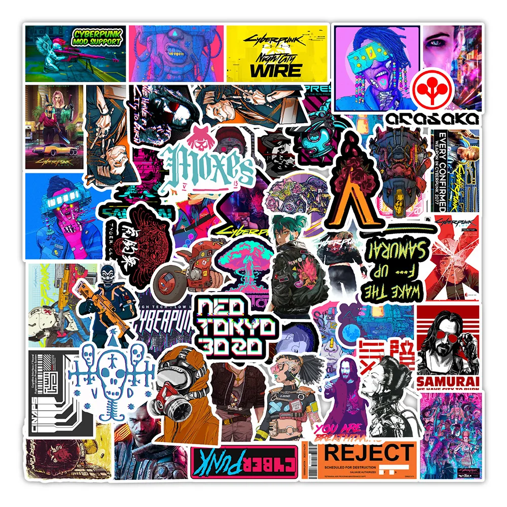 

50 Pieces of Game Graffiti Stickers Car Helmet Computer Case Skateboard Luggage Stickers