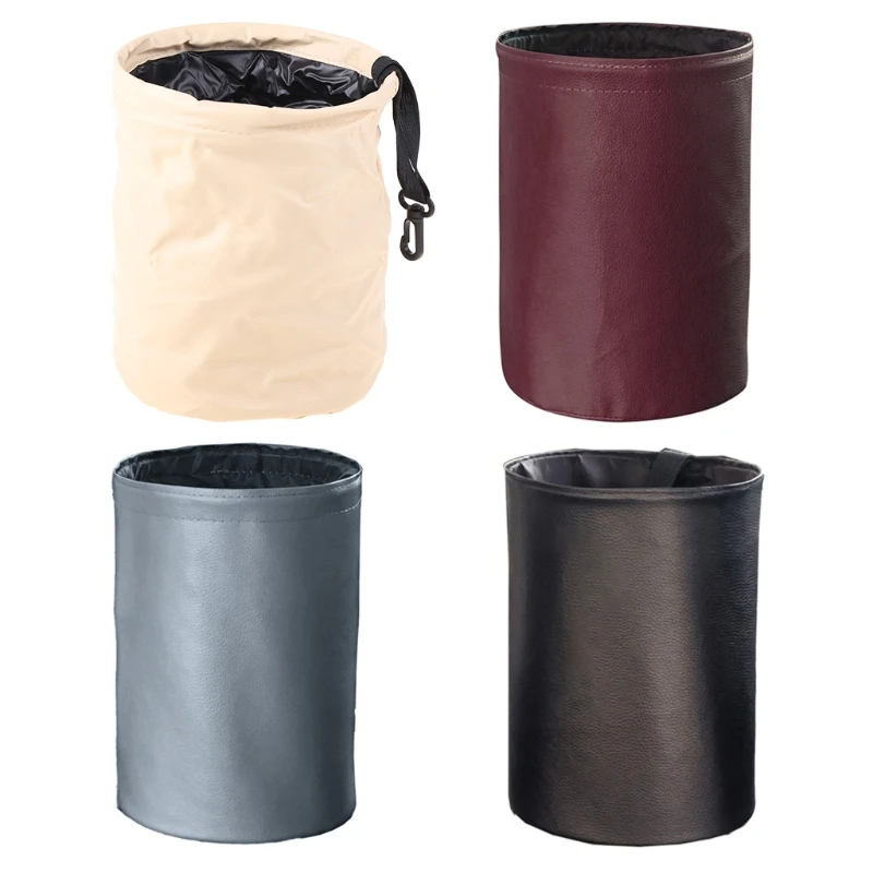 

Car Waterproof Trash Cans Compression Folding Basket Mini Hanging Storage Bins