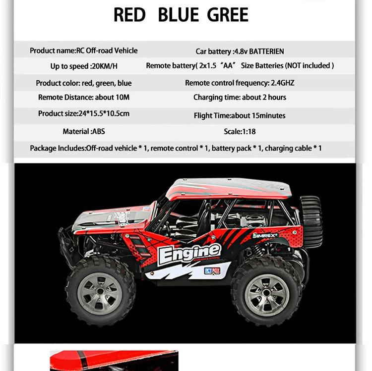 1:18 Радиоуправляемая машина внедорожник Грузовик модель автомобиля