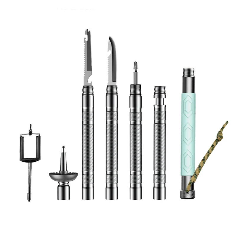 Светящиеся треккинговые палки из алюминиевого сплава для кемпинга альпеншток