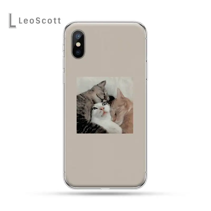 

Pink Aesthetic cute cat Phone Case For iphone 12 5 5s 5c se 6 6s 7 8 plus x xs xr 11 pro max mini