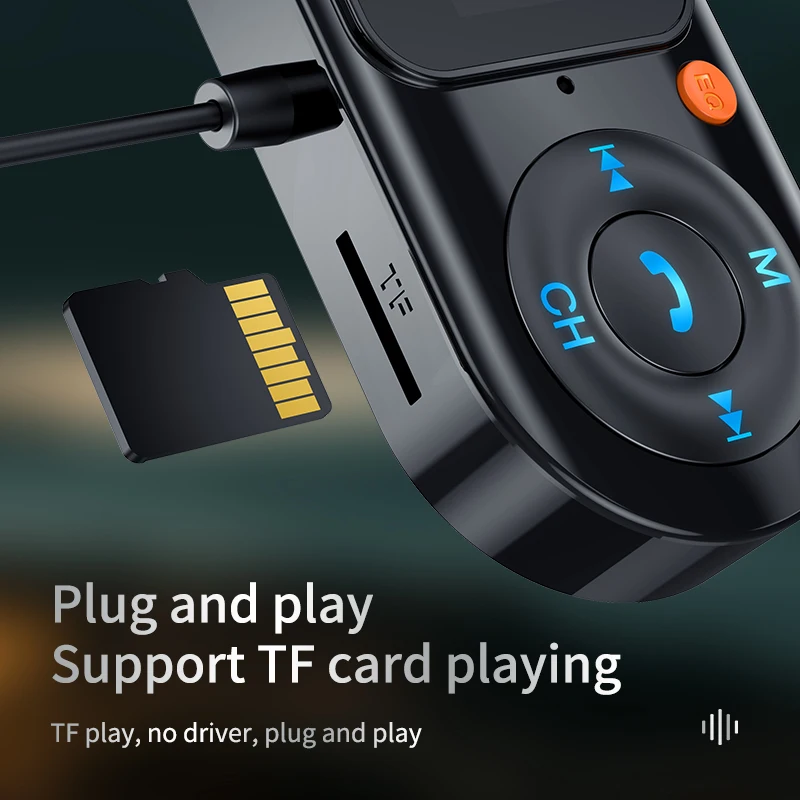 Автомобильный FM-передатчик Bluetooth 5 0 MP3 музыкальный плеер беспроводной комплект