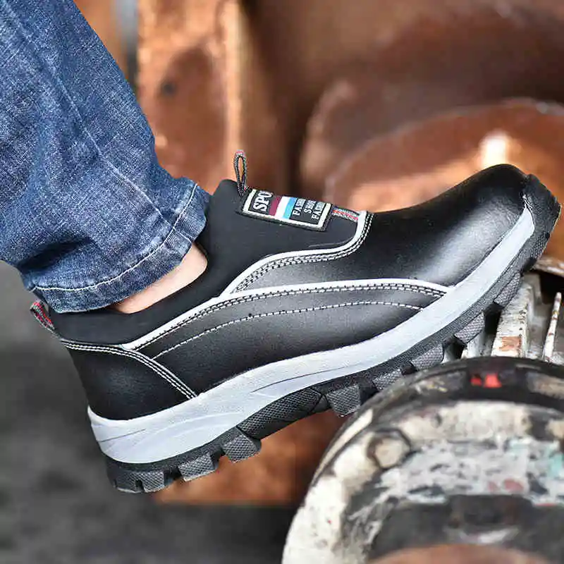Мужские повседневные ботинки большого размера со стальными носками Рабочая
