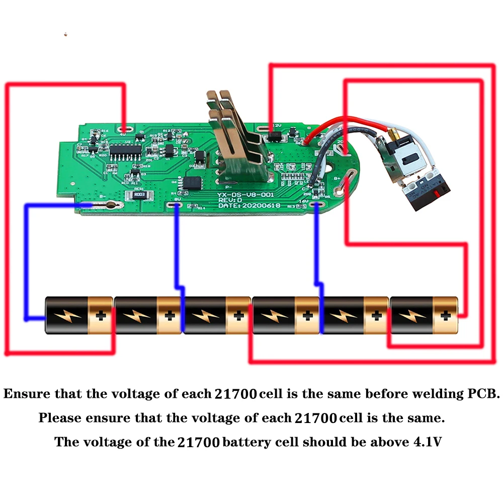 Новый пластиковый чехол для аккумулятора 21700 защитная печатная плата Dyson V8 21 6 в