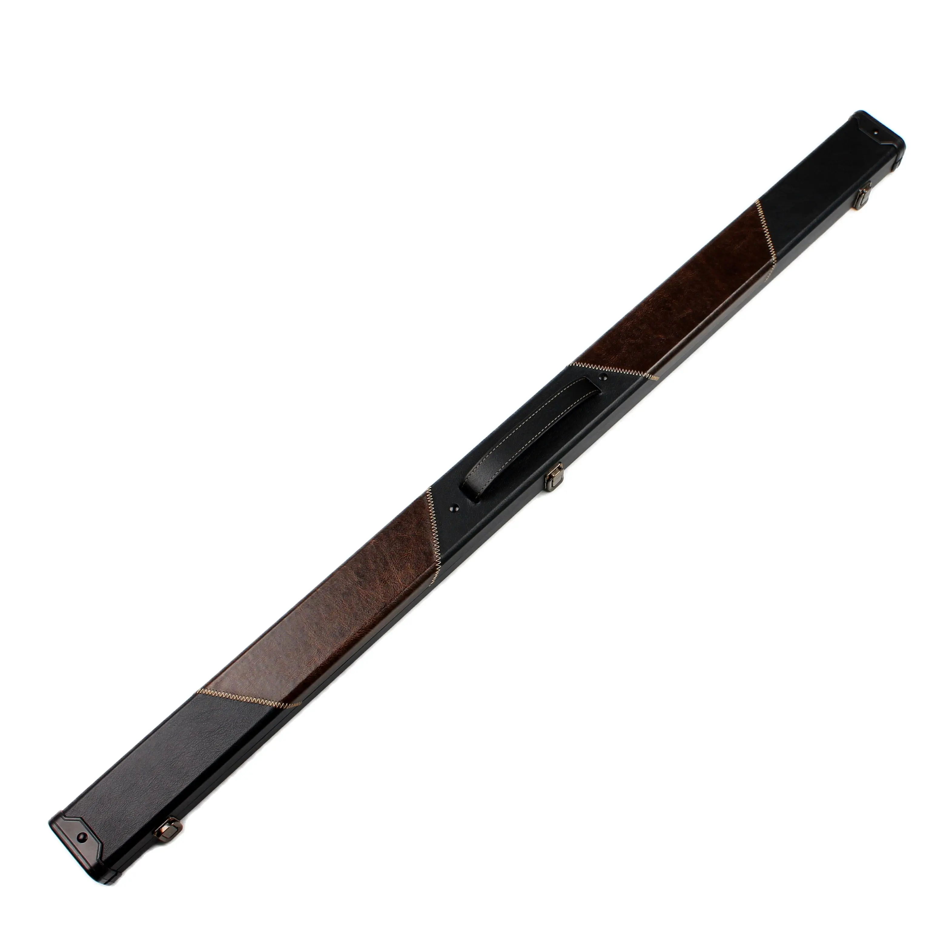 Weichster 3/4 Handmade Snooker Pool Hard Cue Case Black Brown Patch Color Cases