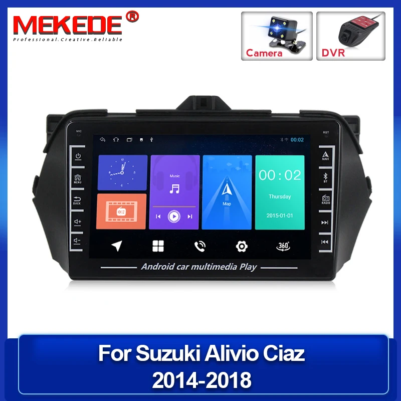 

Автомобильный радиоприемник 2Din, 4 ядра, Android, стерео, GPS-навигатор, плеер для SUZUKI Alivio Ciaz 2014, 2015, 2016, 2018, мультимедиа, поддержка BT, Wi-Fi