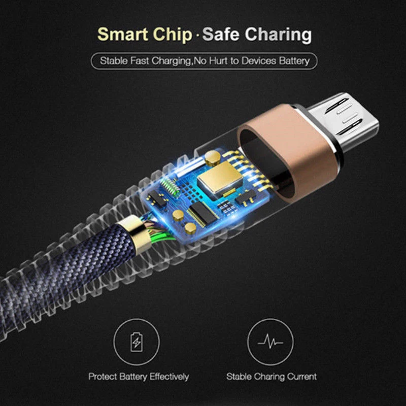 UGI 2A Fast Charging Cable Charge Type C USB Micro For Tablet Nylon Braided Charger Transfer Phone 1m 2m 3m Xiaomi HTC | Мобильные