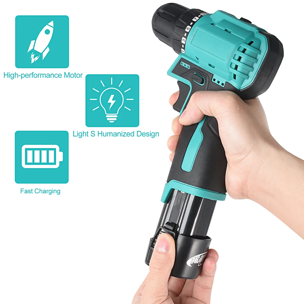 

Cordless brushless percussion drill 16.8V cordless drill with 2 electricity and 1 charge with stepless speed change