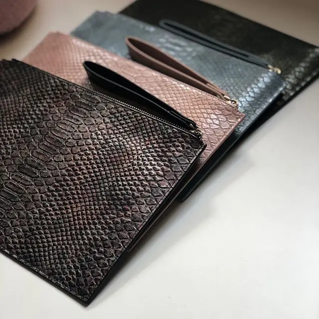 TOPHIGH клатч из питона/крокодила/страуса женские повседневные сумки для макияжа