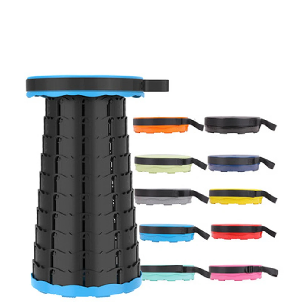 

Outdoor Retractable Stool Chairs Portable Stool Lounge Folding Chair Camping Stool Foldable Convenient Fishing Chair