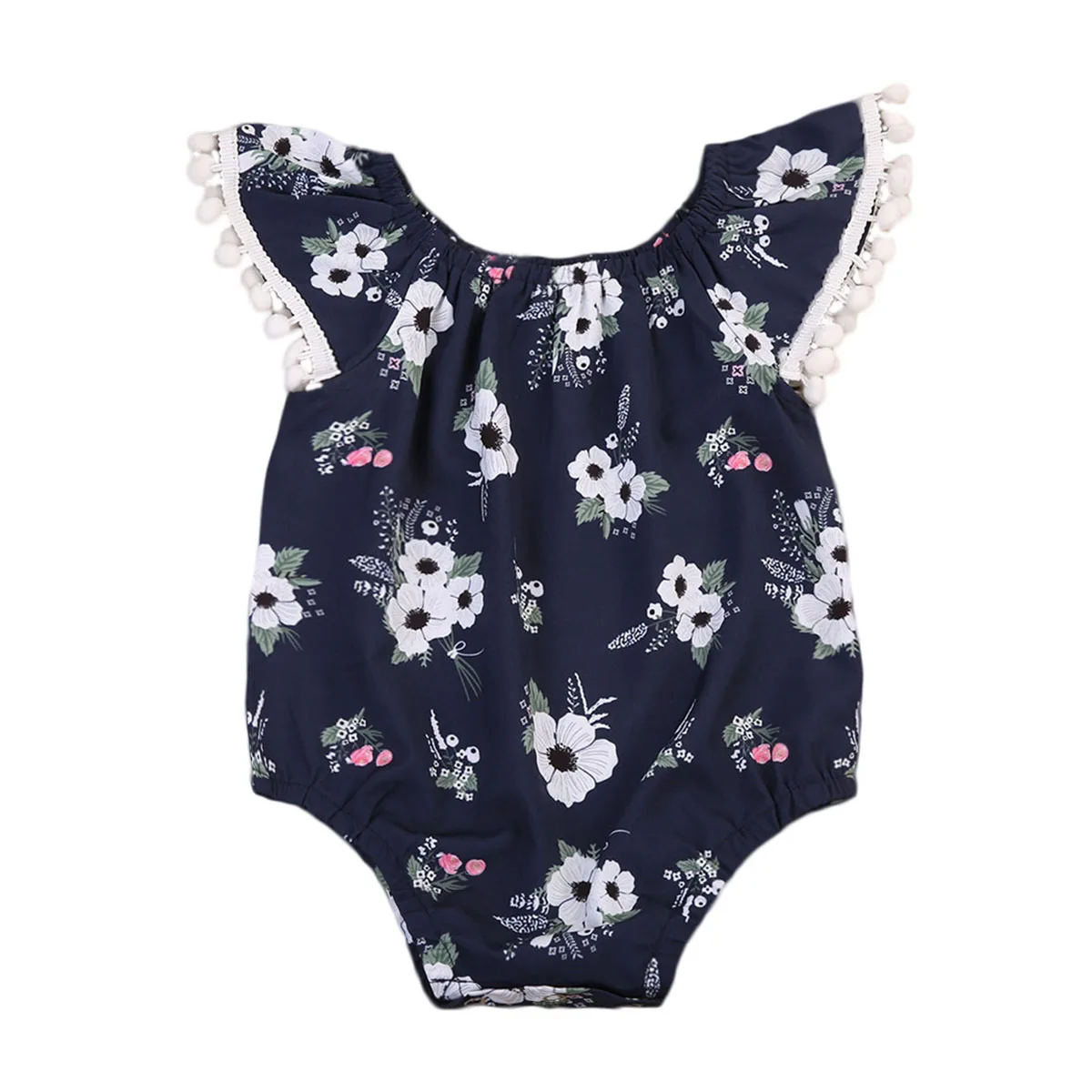 

Imcute/Новая модная детская одежда с кружевными рукавами для маленьких девочек Комбинезон с цветочным рисунком для новорожденных, комбинезон ...