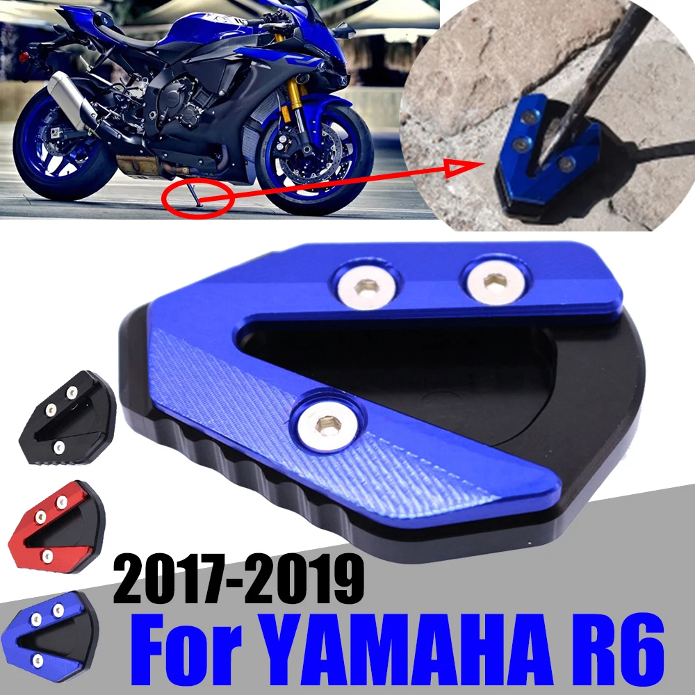 

Motorcycle Kickstand Foot Side Stand Extension Pad Enlarger Support Plate For YAMAHA YZF-R6 YZFR6 2017 2018 2019 Accessories