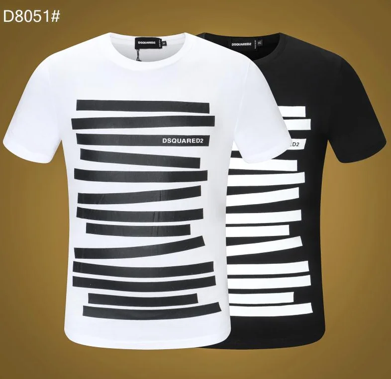 

Футболка с коротким рукавом в стиле хип-хоп для мужчин и женщин, летняя футболка с круглым вырезом и необычным принтом, трендовая Dsquared2 D8051