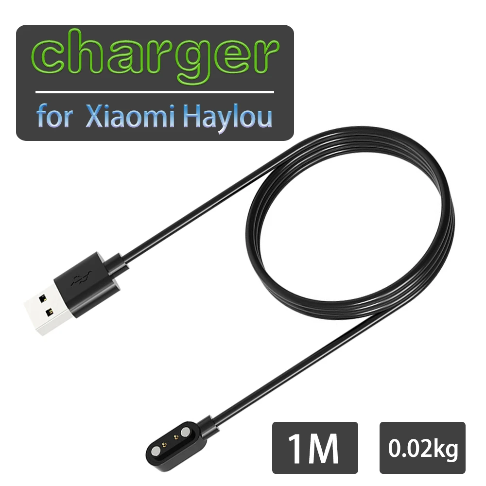 

New USB Magnetic Charging Cable Portable Power Adapter Fast For Xiaomi Haylou GST LS09B RT2 LS10 / RS4 LS12 Smart Watch Charger