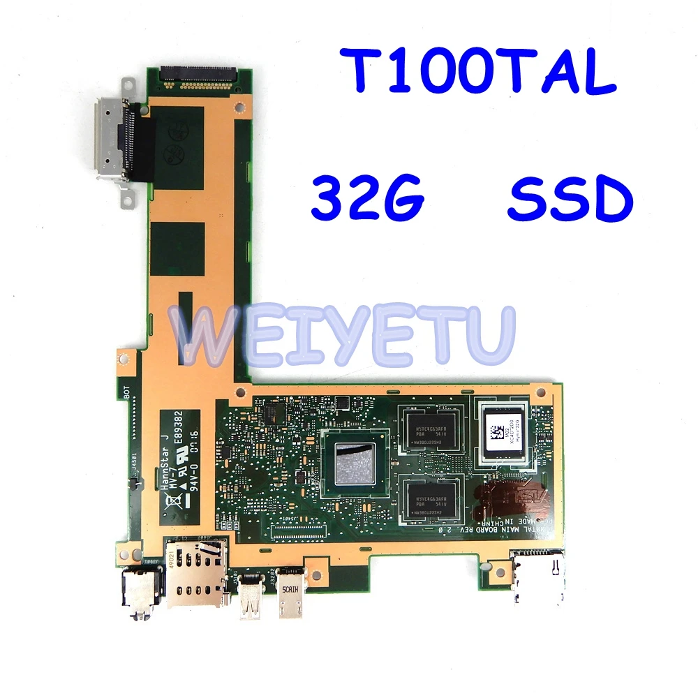 

T100TAL 32GB Z3735D CPU 2GB RAM для Asus Transformer T100TAL материнская плата для планшета 60NB0450-MB1070 системная плата 100% протестирована