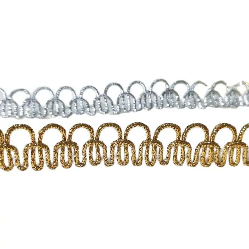 1 м новейшая Золотая кружевная ткань 2 см аппликация Серебряная Лента отделка