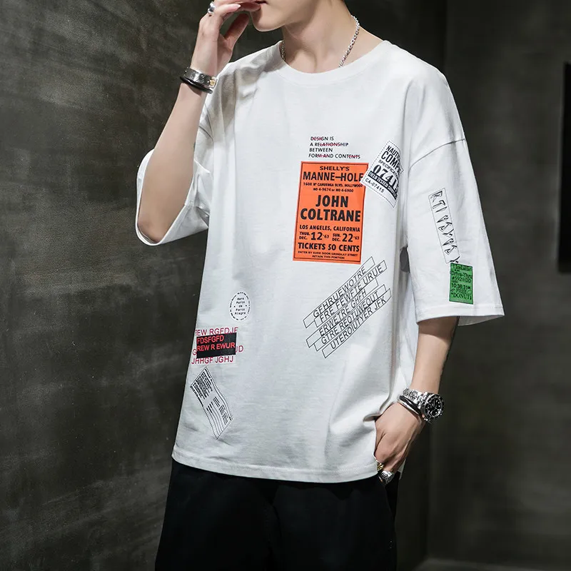 Новинка лета 2020 Стильная мужская футболка с коротким рукавом Базовая