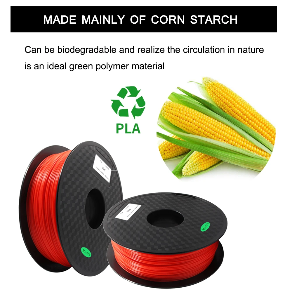 2 Color PLA Plastic for 3D Printer 1.75mm 0.5KG Spool Filament and Printing Materials Supplies | Компьютеры и офис