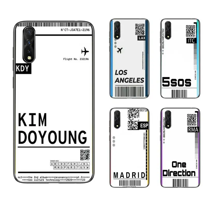 

Fly Ticket Air Travel Phone Case For Samsung A10S A12 A02 A20E M30 A31 A32 A40 A50 S A52 A51 A70 A71 A80 Cover Fundas Coque