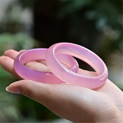 

Natural Agate Chalcedony Purple 54-62mm Bracelet Elegant Princess Jewelry For Mom For Girlfriend