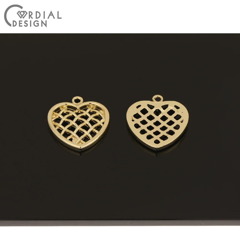 

Cordial Design 100Pcs 21*24MM Jewelry Accessories/Net Heart Shape/DIY Charms/Pendant/Hand Made/Earrings Findings & Components