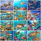 AZQSD Раскраска по номерам животные набор картины картина маслом по номерам черепаха окраска по номерам художественный Рисунок 50х40см