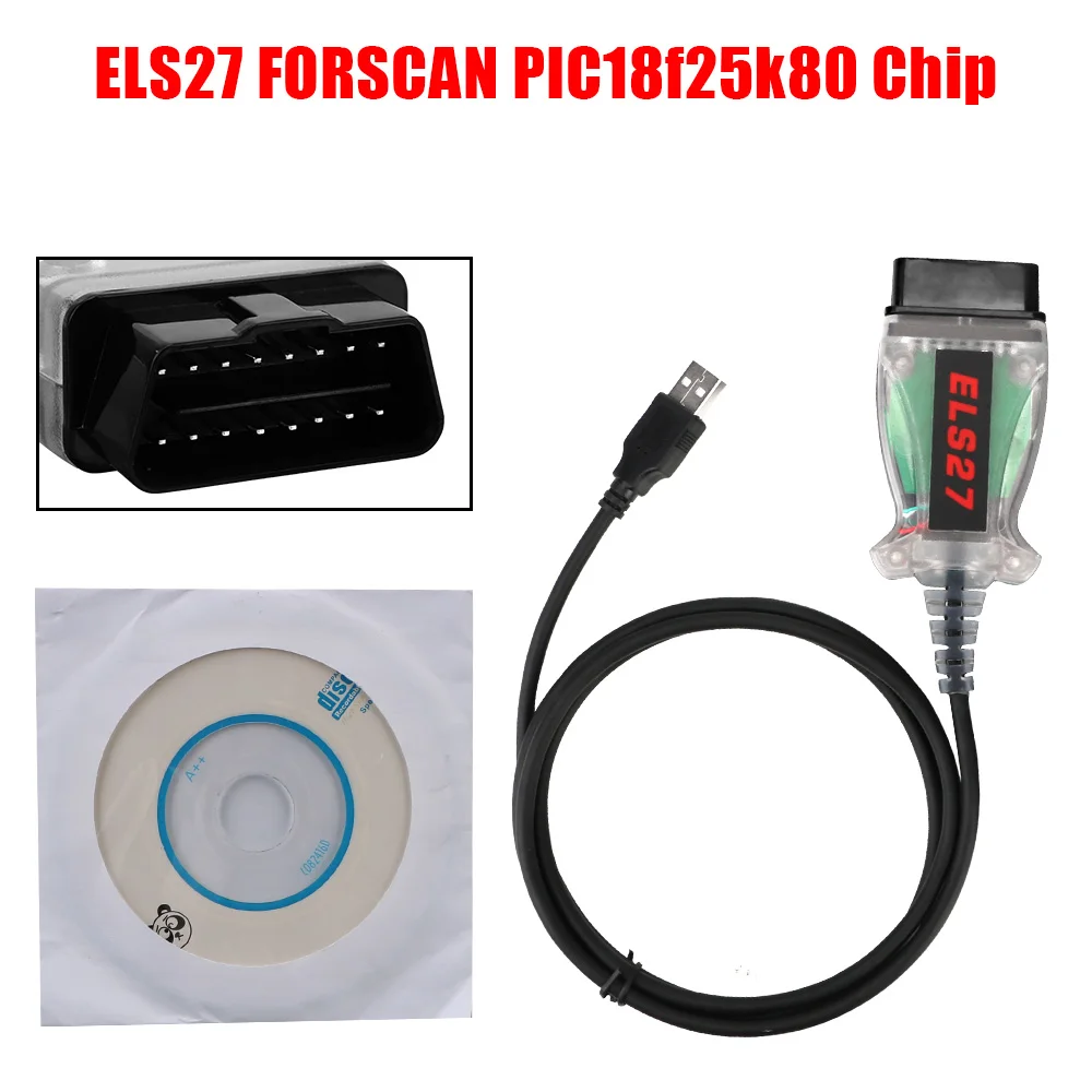 

Green PCB PIC18f25k80 Chip ELM327&J2534 Pss-Thru V2.3.7 Multi-Language Works For Mazda OBD2 Car Diagnostic Tool ELS27 Forscan