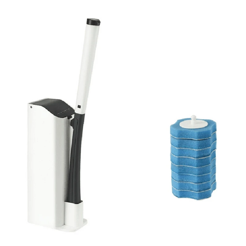 

9Pcs Disposable Toilet Cleaning System - Toilet Brush,Toilet Brush And Holder Set,Bathroom Deep Cleaning Brush Kit