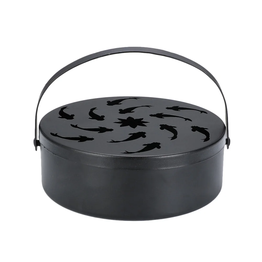 

1pc Mosquito Coil Incense Burner Iron Hollow Mosquito Incense Box for Home