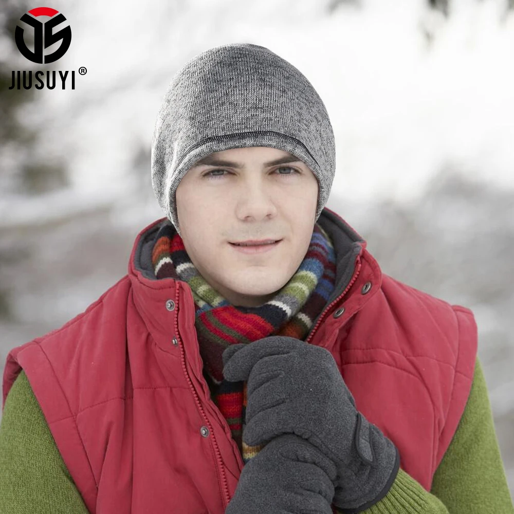 Холодную погоду флисовая вязаная шапочка Модная Повседневная зимняя теплая