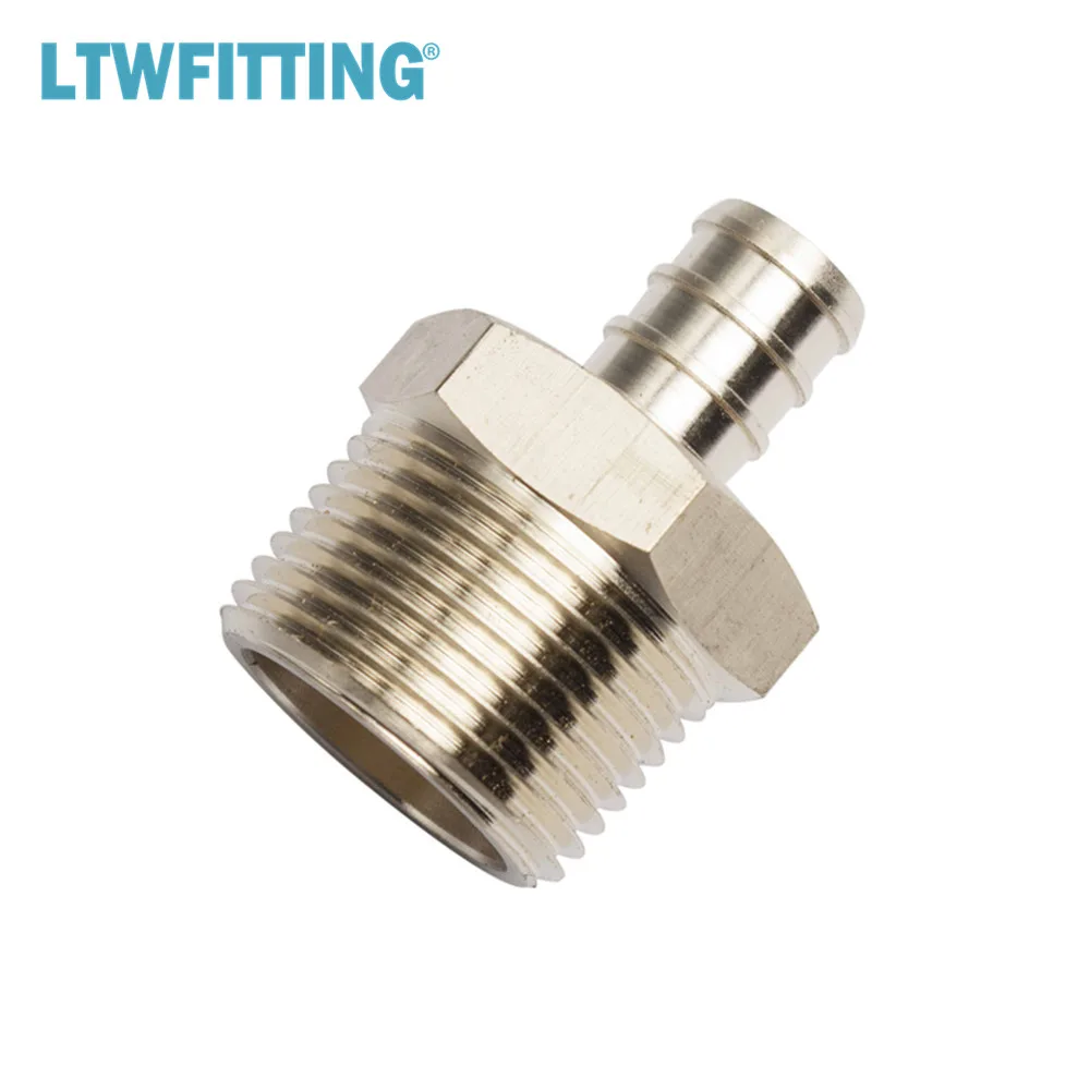 

LTWFITTING Lead Free Brass PEX Adapter Fitting 1/2" PEX x 3/4" Male NPT Crimp Adaptor