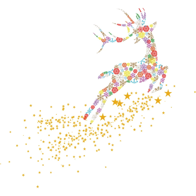 Рождество статический стикер стекло цветок статического никаких следов Mall